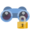 binoculars,lock icon