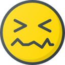 emoji, emote, emot, emot, in, pain svg vector icon