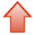 red,red up,up,ascend,rise,ascending,upload,increase icon