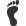 footprint, left icon