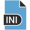 document, extension, file, ini svg vector icon