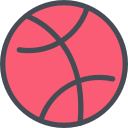 dribbble, media, network, social svg vector icon
