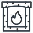 christmas, fire, fireplace, home, warm svg vector icon