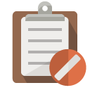 clipboard,cancel icon