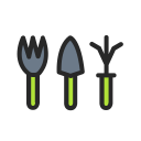garden, gardenig, nature, plant, set, tool, tools svg vector icon