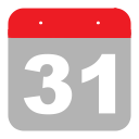 calendar, event, hovytech, one, schedule, thirty one, three svg vector icon