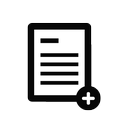 add, document, file, new, page, paper icon