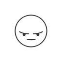 angry emoji, emoji, facebook, fb reaction svg vector icon
