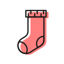 christmas, cold, holiday, santa, sock, socks, strømpe svg vector icon