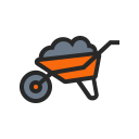 agriculture, farm, farming, garden, nature, plant, wheelbarrow svg vector icon