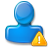person, warning icon
