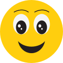 avatar, face, happy, smiley svg vector icon