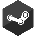 gloss, hexagon, media, social, steam svg vector icon