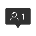 follow, follower, instagram, notification svg vector icon