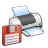 printer,floppy,save,print icon