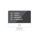 coding, html svg vector icon
