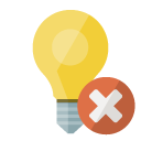 ligthbulb,close icon