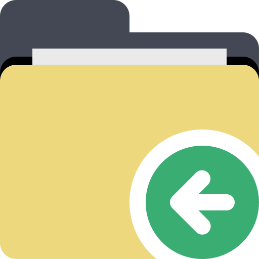 Folder Arrow Left svg vector icon