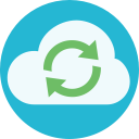 cloud, sync, synced, synchronize svg vector icon