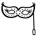 carnival, mask, new year, theater svg vector icon