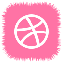 dribble, media, social svg vector icon