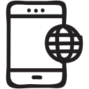 global, international, internet, mobile, network, phone, smart svg vector icon