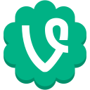 flower, media, round, social, vine svg vector icon