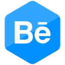 behance, colored, hexagon, high quality, media, social, social media svg vector icon