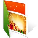 christmas, folder, photo icon