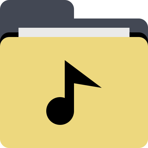 Folder Audio svg vector icon