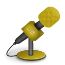 foam, mic, orange icon