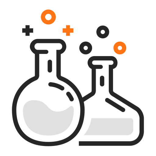 Line Drawing Color Reagent Bottle svg vector icon