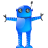 blue,robot icon