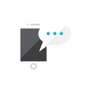 message, smartphone svg vector icon