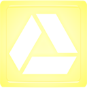 google,drive,glowing,box,light,yellow icon