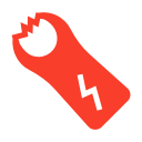 crime, electrical, police, shock, taser svg vector icon