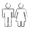 couple, female, gender, group, male, user group, washroom sign svg vector icon