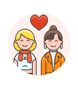 couple, lesbian, love svg vector icon