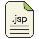 document, extension, format, jsp, type, web svg vector icon
