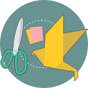 craft, creative, cut, origami svg vector icon