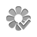 flower,checkmark icon