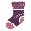 christmas, gift, scribble, sock, socks, xmas winter svg vector icon