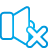 basic, blue, mute, speaker icon