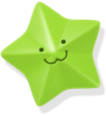 green, star icon
