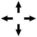 arrow, arrows, down, left, line, right, up svg vector icon