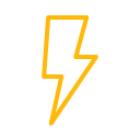 energy, error, lightbulb, power, thunderbolt, warning svg vector icon