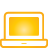 basic, laptop, yellow icon