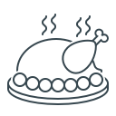 chicken, christmas, new year, thanksgiving day, turkey svg vector icon