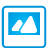 basic, blue, image icon