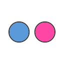 communication, flickr, internet, logo, technology, video, website svg vector icon